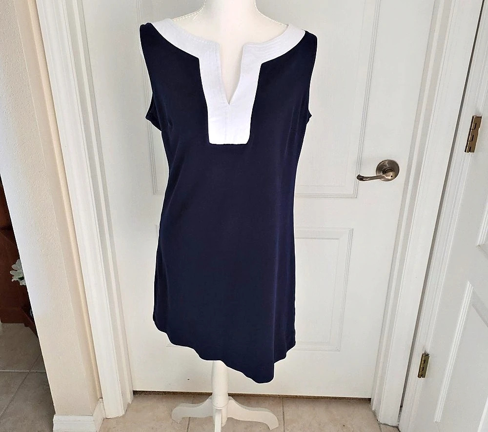 New York & Company Contrast Trim Mini Dress Size Medium Like New